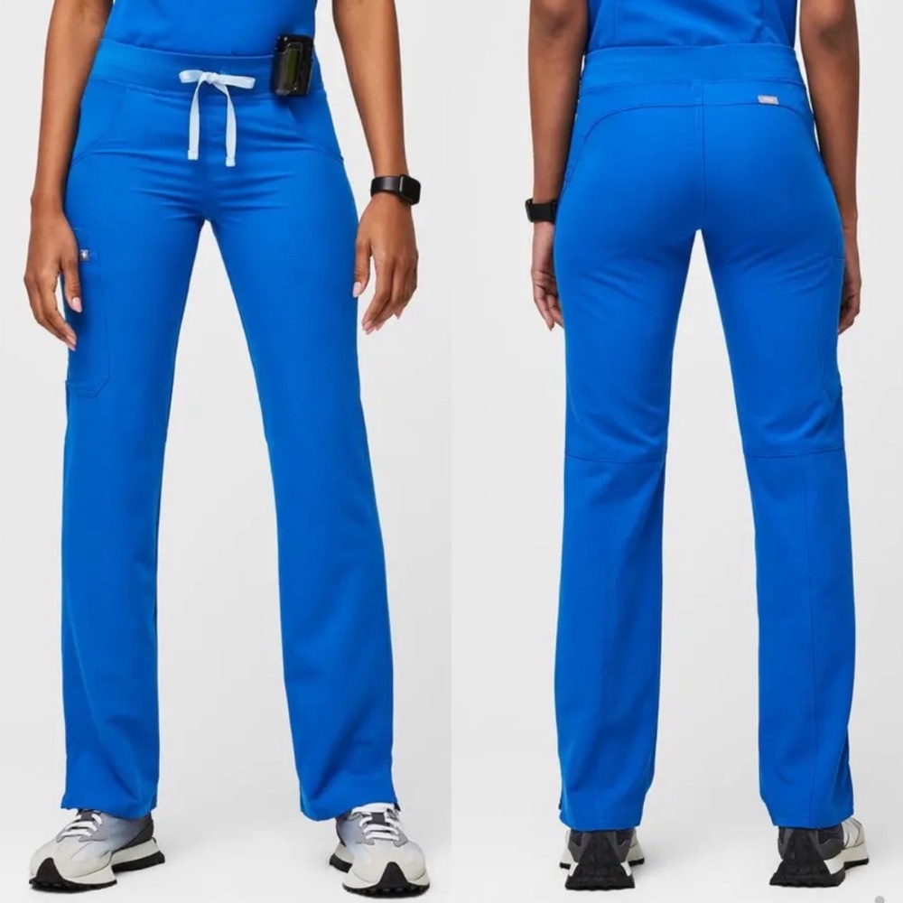 FIGS Scrubs Kade Cargo Scrub Pants Royal Blue Size XS Petite